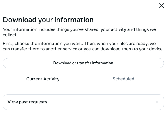 Download Your Information
